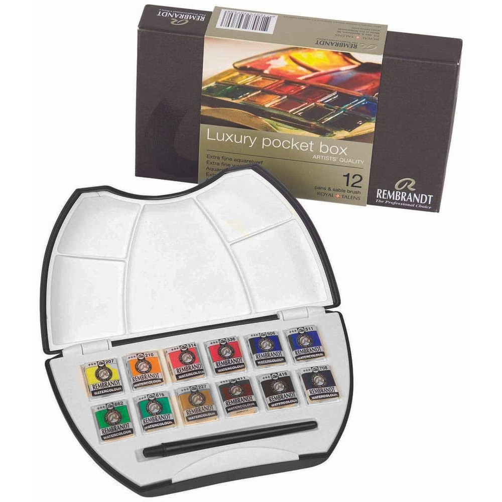 Watercolor Luxury Pocket Box - Rembrandt - 12 colors