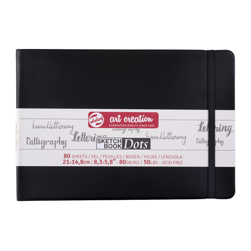 Sketch Book 21 x 15 cm - Talens Art Creation - dotted, black, 80g, 80 sheets