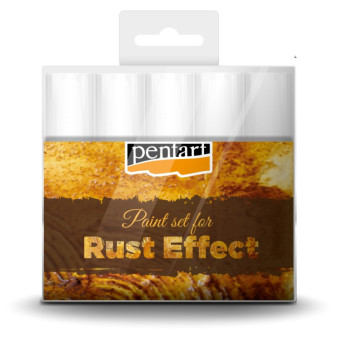 Zestaw farb Rust Effect - Pentart - efekt rdzy, 5 kolorów x 20 ml