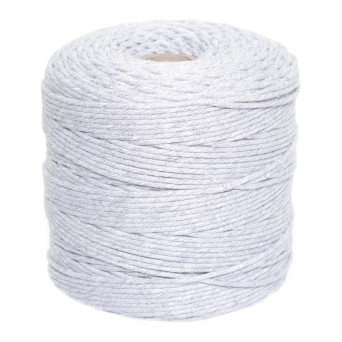 Sznurek bawełniany do makramy - szary, 2 mm, 500 g, 300 m