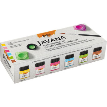 Zestaw farb do jasnych tkanin Javana - Kreul - 6 kolorów x 20 ml