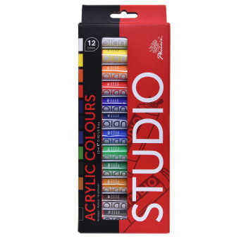 Set of acrylic paints in tubes - Phoenix - 12 colors x 12 ml