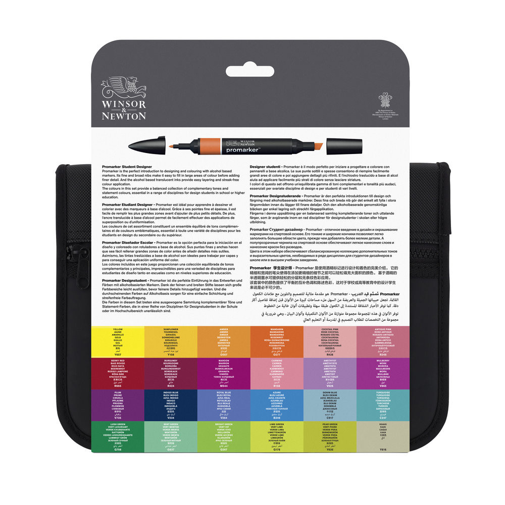 Zestaw Promarker Student Designer - Winsor & Newton - 24 szt.