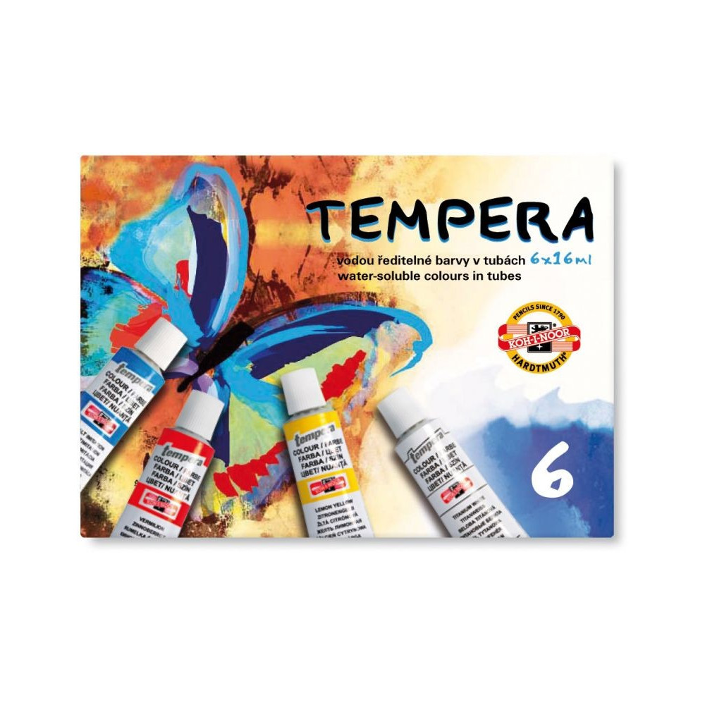 Tempera Paint Set 6 colors 16 ml KOH-I-NOOR