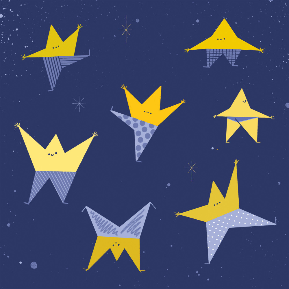 Kartka okolicznościowa - PiesKot - Little Mon Stars, 14,5 x 14,5 cm