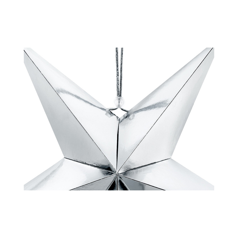 Decorative paper star - silver, 45 cm