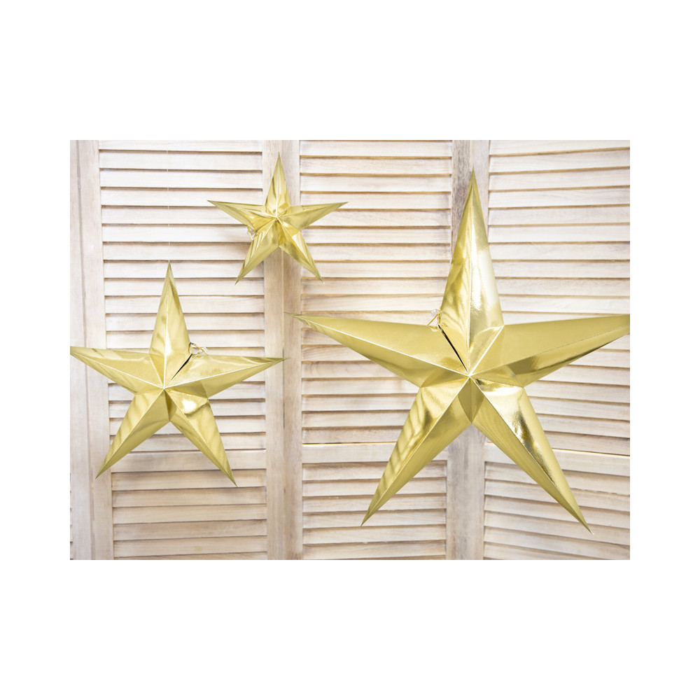 Decorative paper star - gold, 70 cm