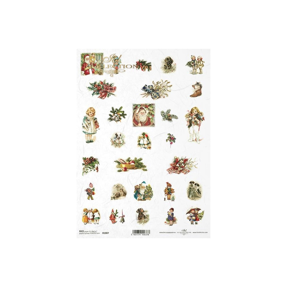 Papier do decoupage A4 - ITD Collection - ryżowy, R1807