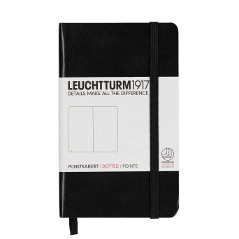 Notebook - Leuchtturm1917 - dotted, black, hard cover, A6
