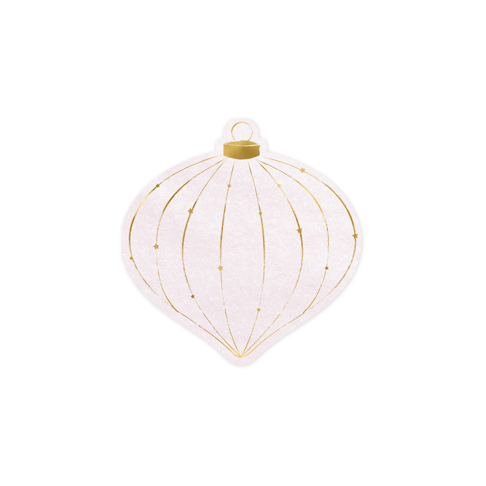 Serving Baubles napkins - pink and gold, 20 pcs.
