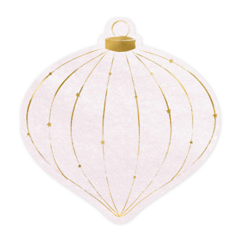 Serving Baubles napkins - pink and gold, 20 pcs.