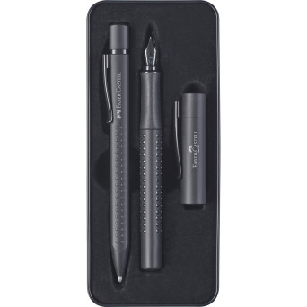 Zestaw prezentowy Grip 2011, pióro wieczne i długopis - Faber-Castell - czarny