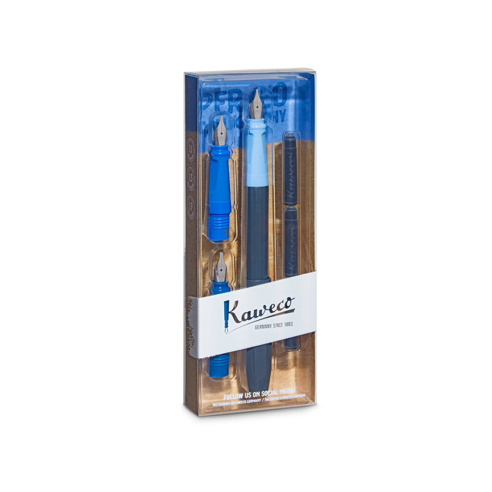 Zestaw do kaligrafii Perkeo - Kaweco - niebieski, 6 szt.
