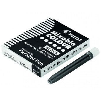 Cartridges for Parallel Fountain Pen - Pilot - black, 6 pcs.