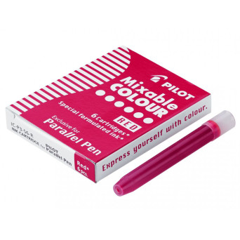 Cartridges for Parallel Fountain Pen - Pilot - red, 6 pcs.