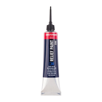 Konturówka do szkła Relief - Amsterdam - Deep Blue 2, 20 ml