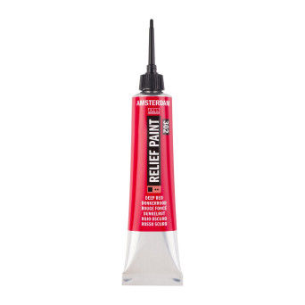Relief glass paint tube - Amsterdam - Deep Red 2, 20 ml