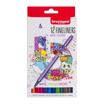 Fineliners set - Bruynzeel - 12 pcs