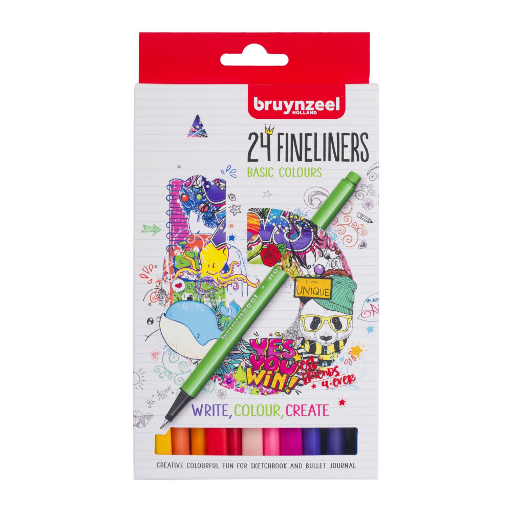 Fineliners set - Bruynzeel - 24 pcs