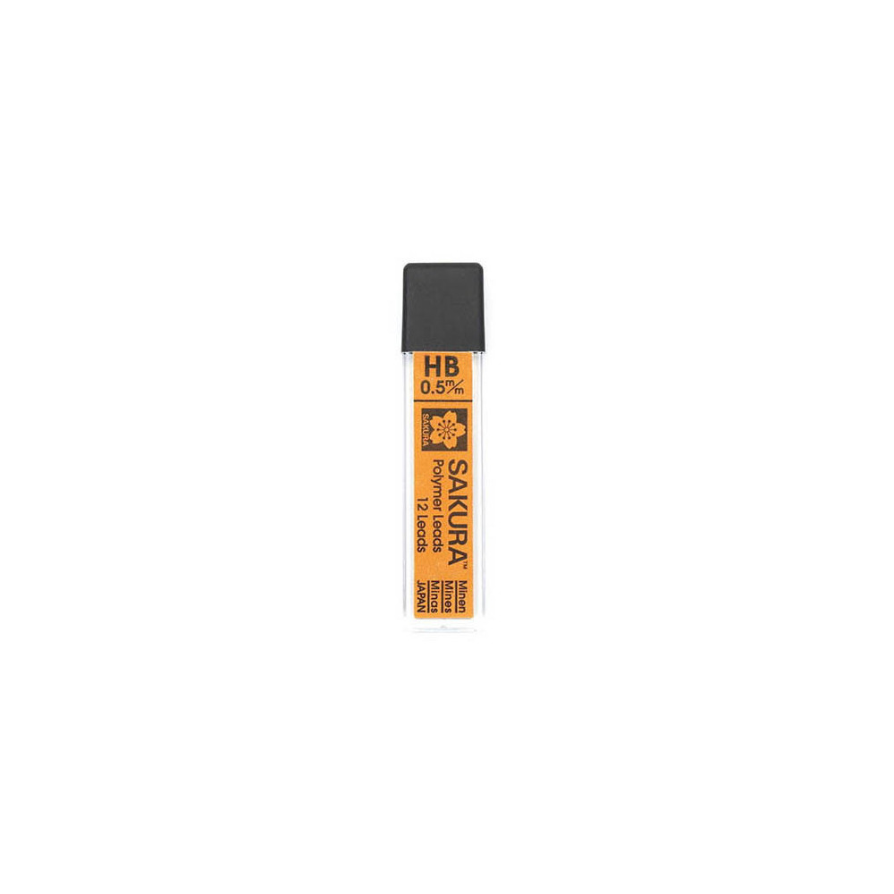 Mechanical pencil lead refills, 0,5 mm- Sakura - HB, 12 pcs.