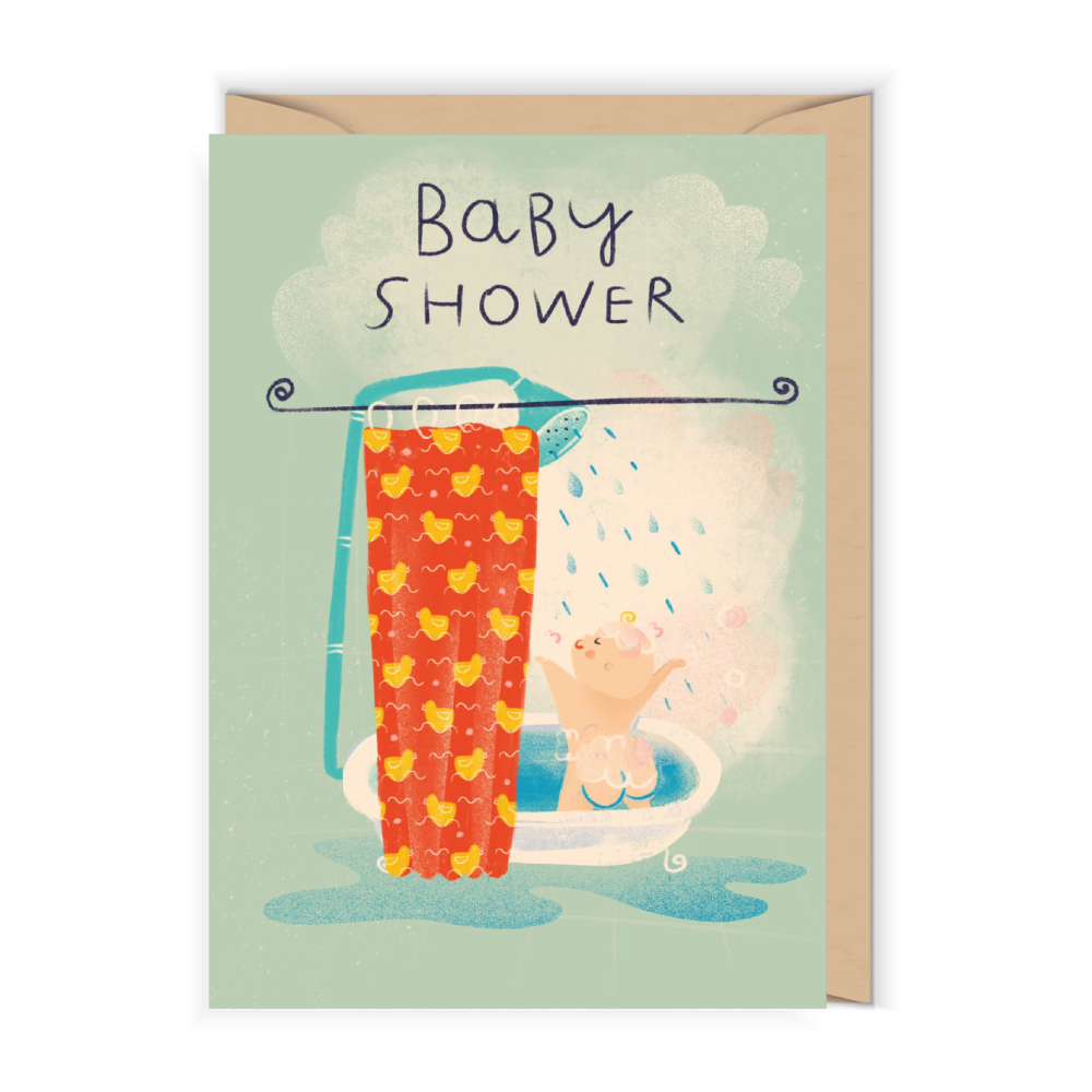 Kartka okolicznościowa - Cudowianki - Baby Shower, 12 x 17 cm