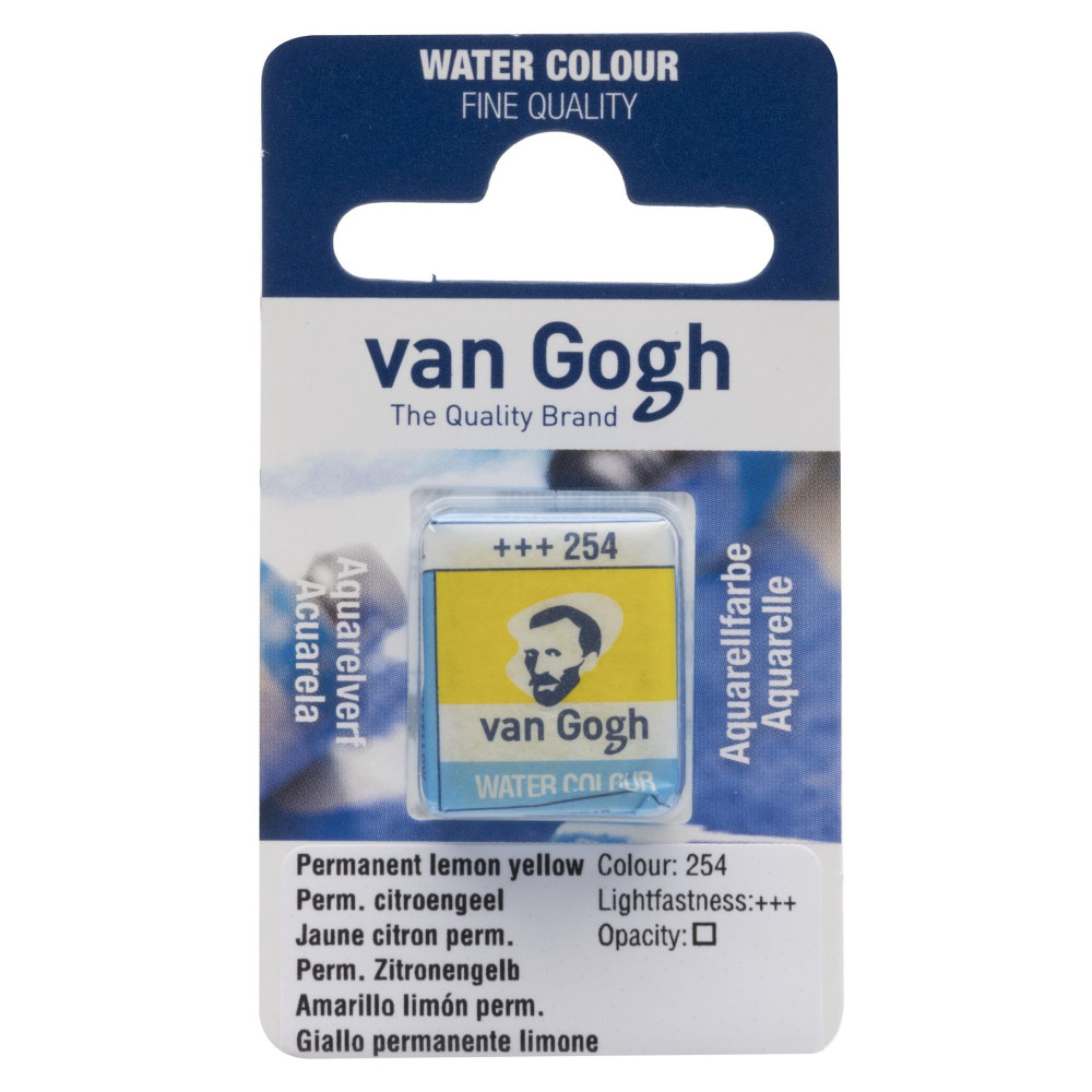 Watercolor pan paint - Van Gogh - 254 Permanent Lemon Yellow