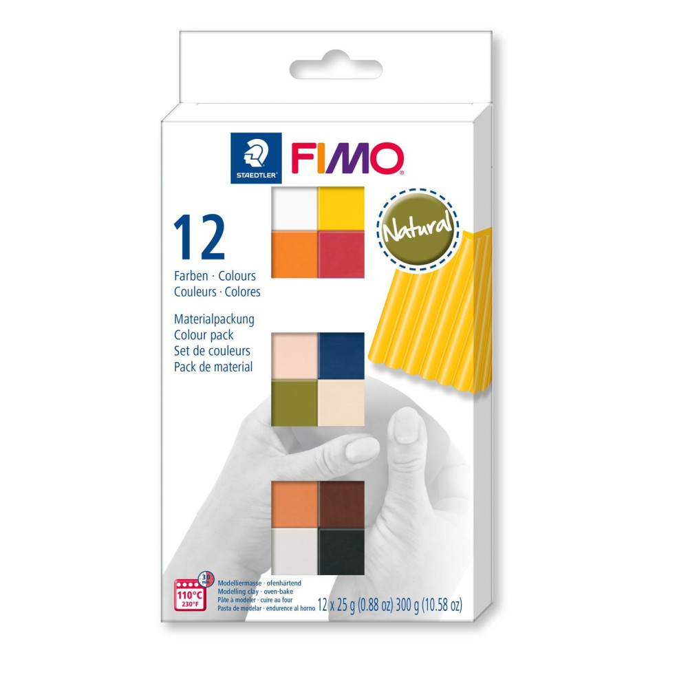 Zestaw masy termoutwardzalnej Fimo Soft - Staedtler - Natural, 12 kolorów