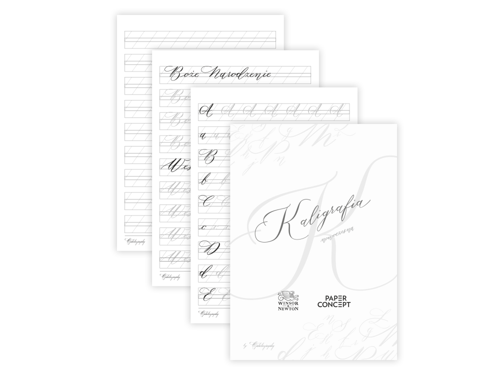 Arkusz do ćwiczeń z kaligrafii nowoczesnej - PaperConcept - Świąteczne wyrażenia