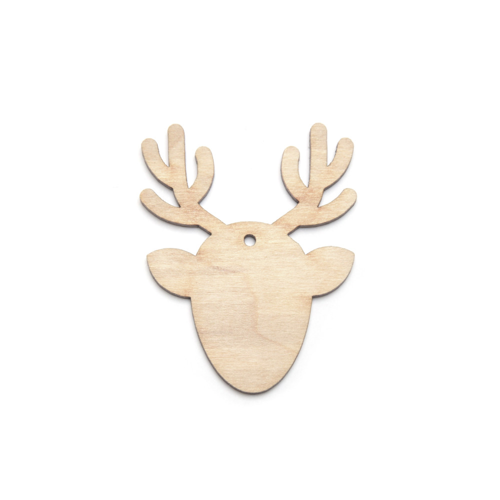 Drewniana zawieszka - Simply Crafting - renifer, 5 cm