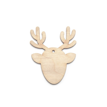 Drewniana zawieszka - Simply Crafting - renifer, 5 cm