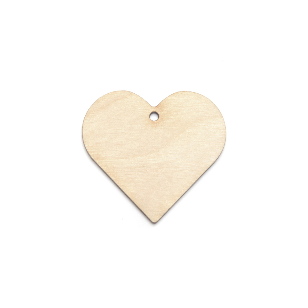 Wooden heart pendant - Simply Crafting - 4 cm