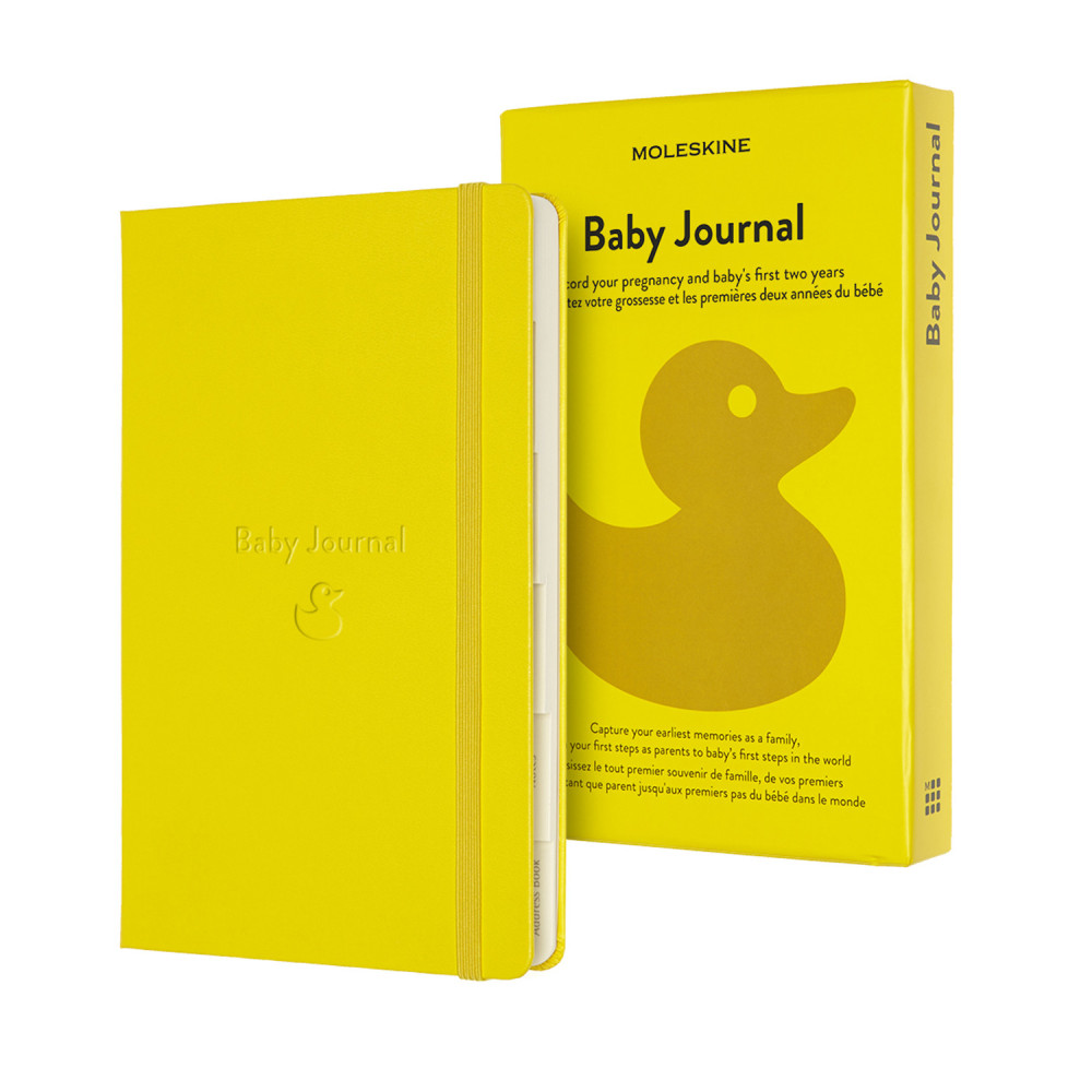 Notatnik Passion Journal Baby - Moleskine - żółty twardy L