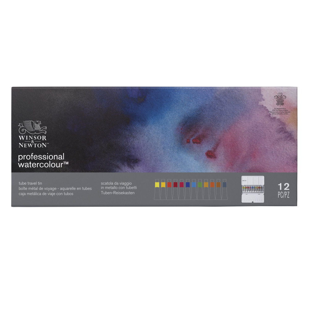 Zestaw farb akwarelowych Professional - Winsor & Newton - 12 kolorów x 5 ml