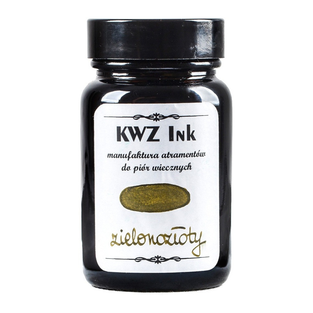 Atrament do piór wiecznych - KWZ Ink - zielonozłoty, 60 ml