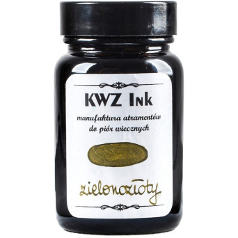 Atrament do piór wiecznych - KWZ Ink - zielonozłoty, 60 ml