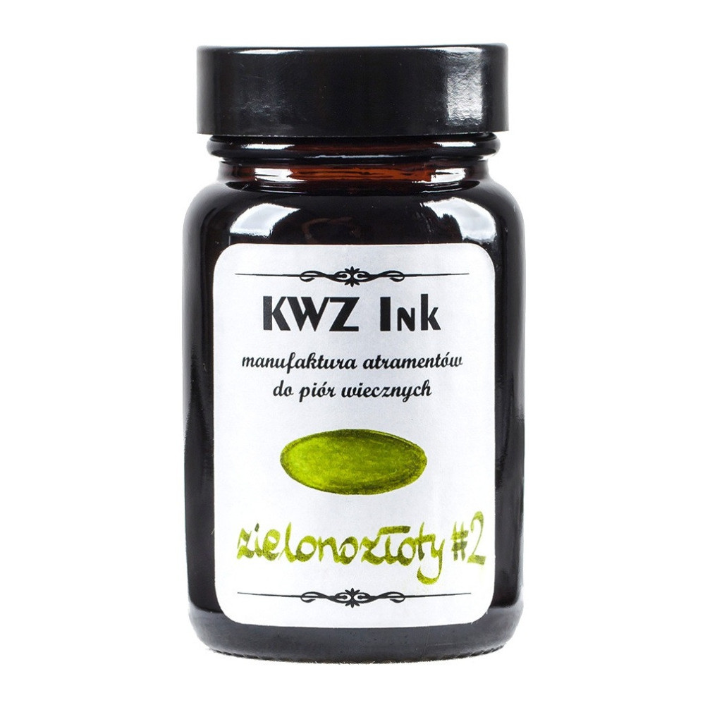 Atrament do piór wiecznych - KWZ Ink - zielonozłoty nr 2, 60 ml