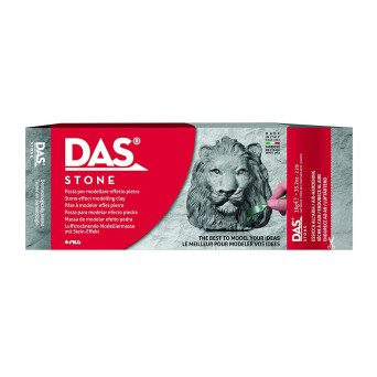 Stone modelling clay - DAS - gray, 1 kg