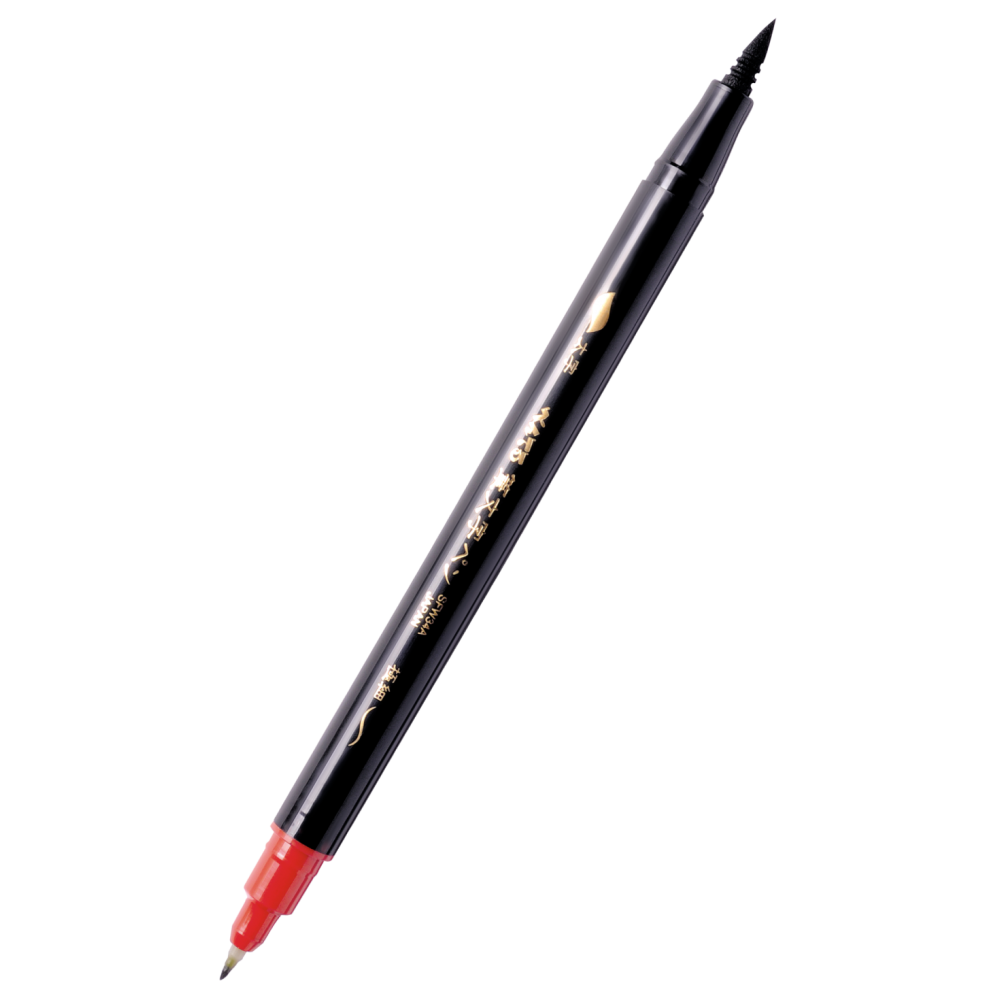 Pen Brush Pen Double Sided A, black - Pentel