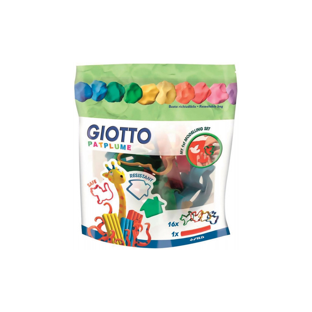 Foremki i wałek do plasteliny Patplume - Giotto - 17 szt.