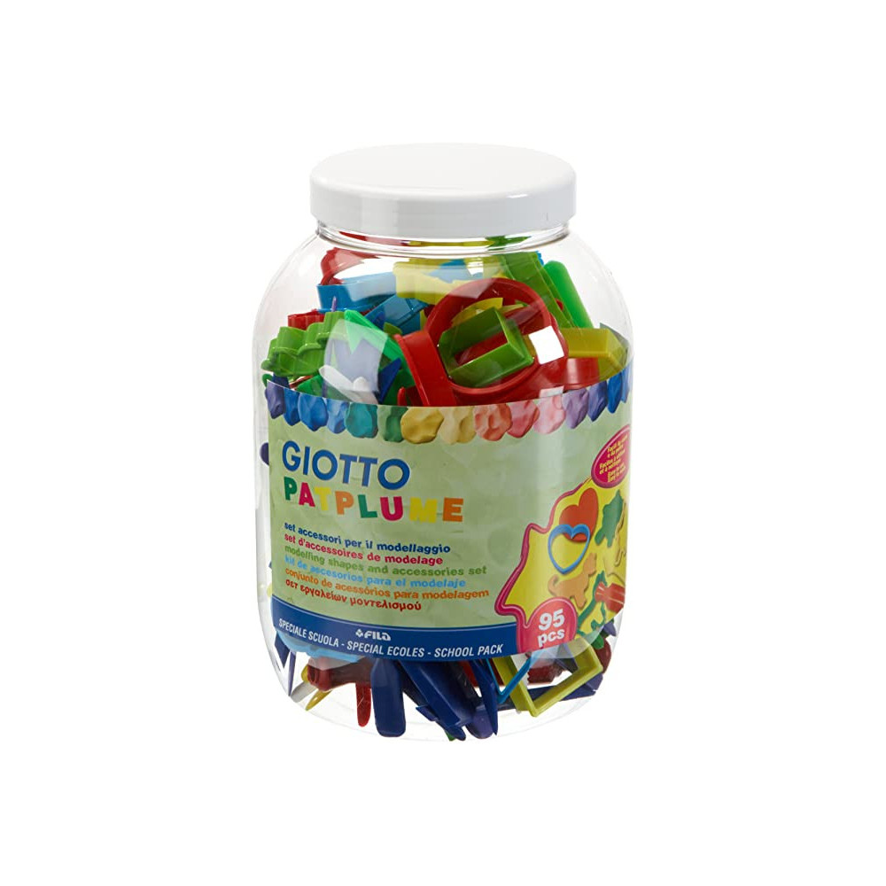 Zestaw foremek i akcesoriów modelarskich do plasteliny Patplume - Giotto - 95 szt.