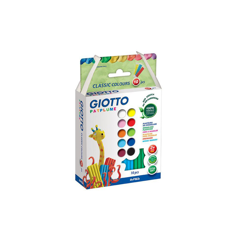 Patplume modelling plasticine - Giotto - 10 colors x 20 g