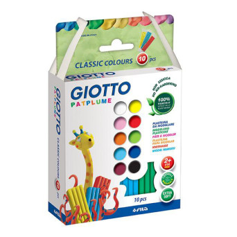 Plastelina dla dzieci Patplume - Giotto - 10 kolorów x 20 g
