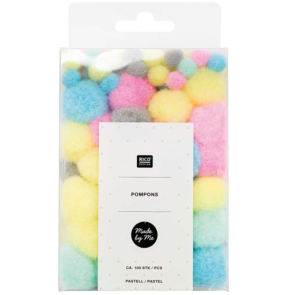 Pompoms - Rico Design - pastel, 100 pcs