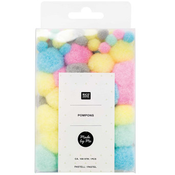 Pompoms - Rico Design - pastel, 100 pcs