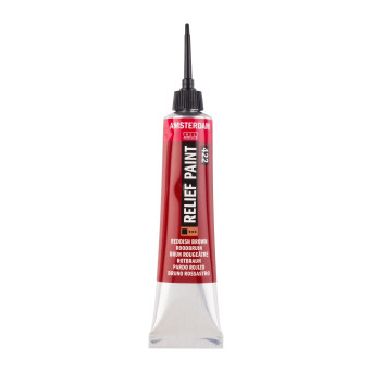 Konturówka do szkła Relief - Amsterdam - Reddish Brown, 20 ml