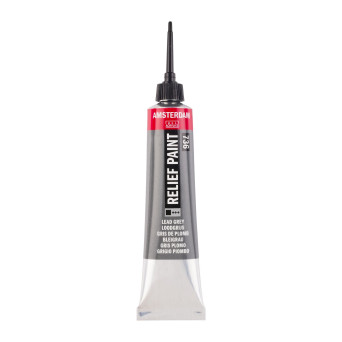 Konturówka do szkła Relief - Amsterdam - Lead Grey, 20 ml