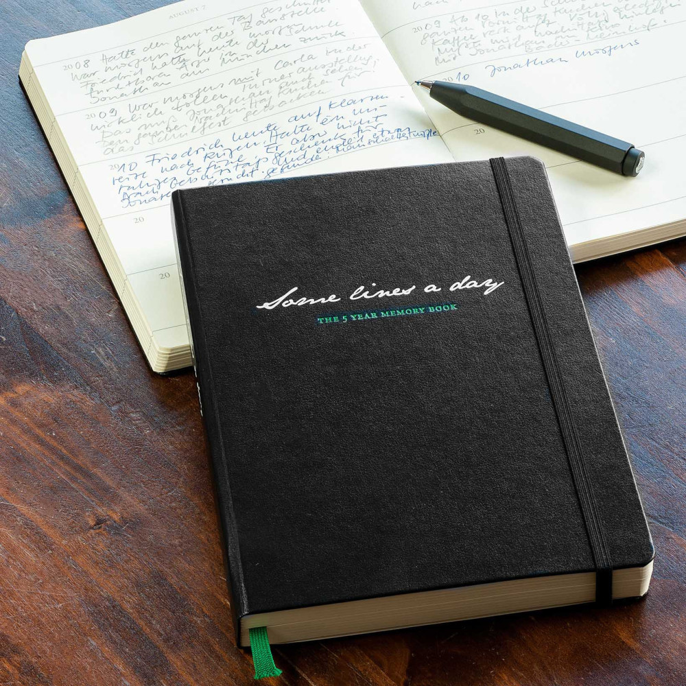 The 5 year memory book, Some lines a day - Leuchtturm1917 - black, hard cover, A5