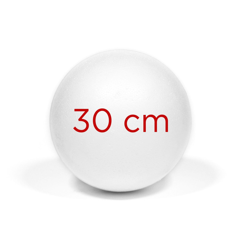 Kula, bombka styropianowa - pełna, 30 cm
