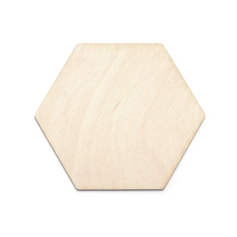 Podkładka, podstawka pod kubek, drewniana - Simply Crafting - heksagon, 8 cm