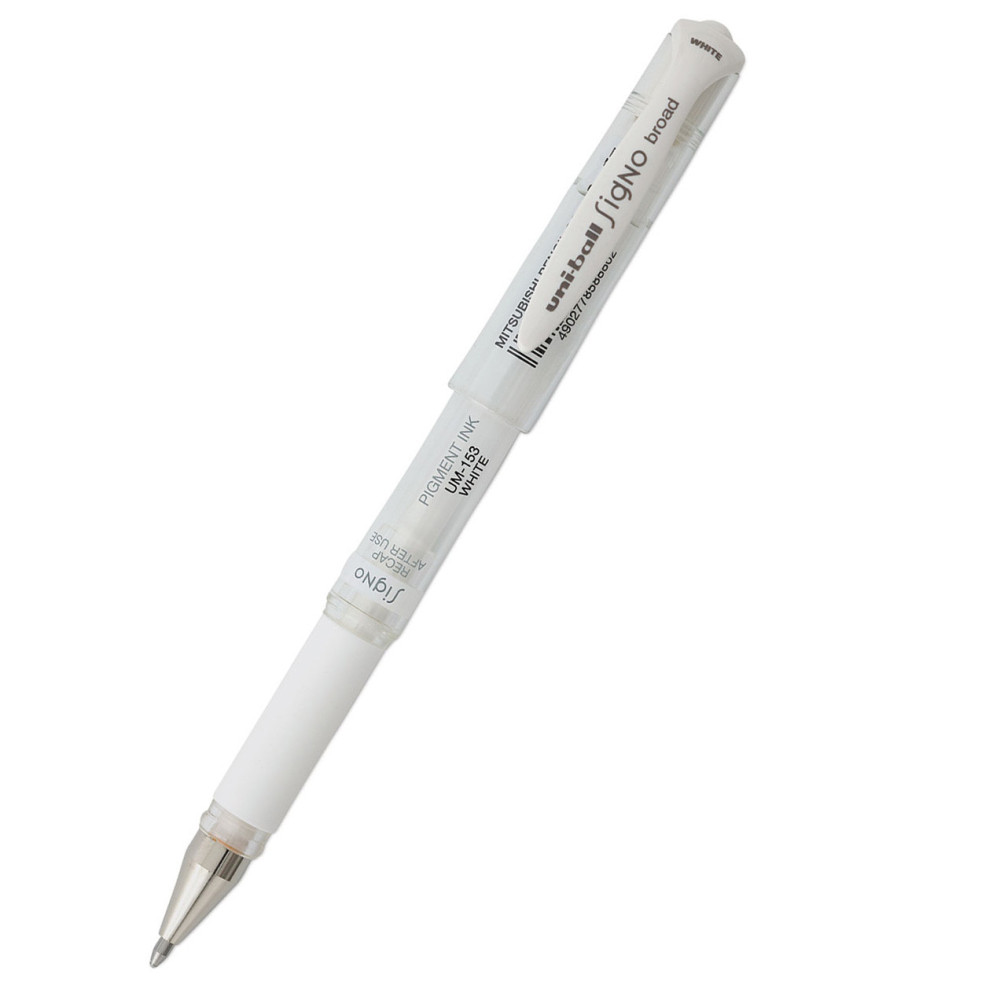Długopis żelowy Signo UM-153 - Uni - biały, 1 mm